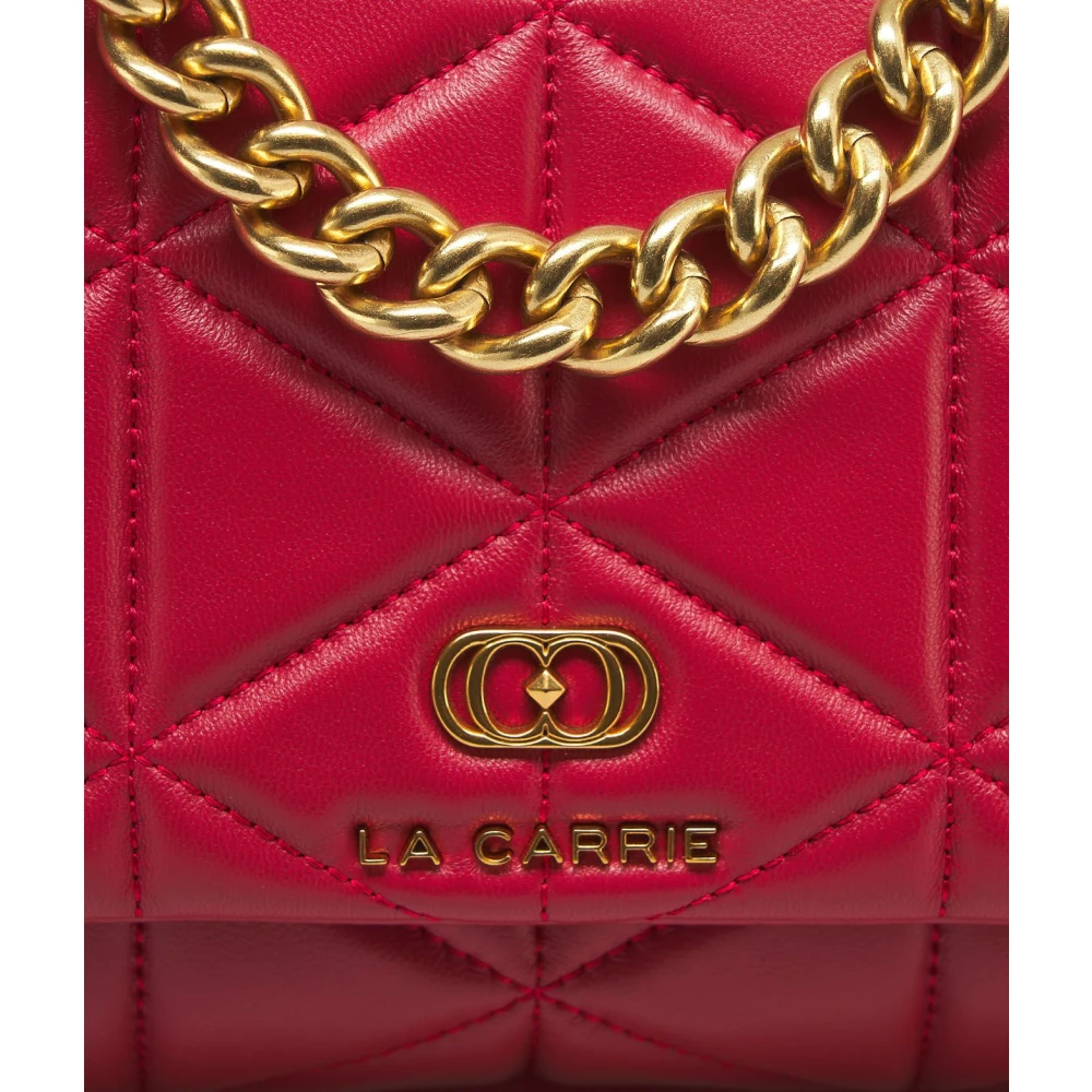 La Carrie Rode Leren Handtas Lea Red Dames