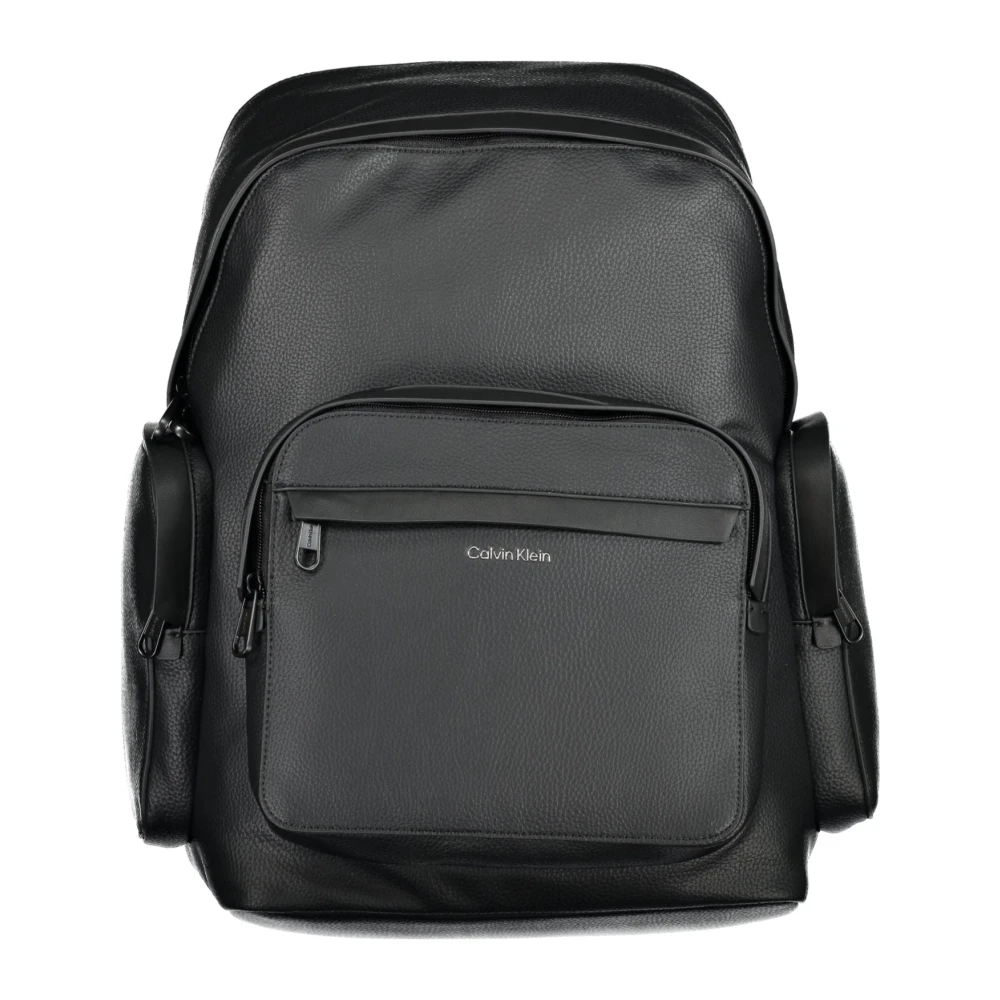 Calvin Klein Zwarte heren rugzak met laptopvak Black Heren