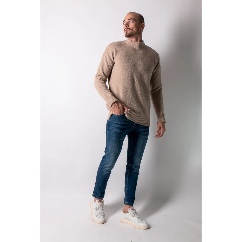 Kiefermann Zachte katoenen trui in taupe Beige Heren