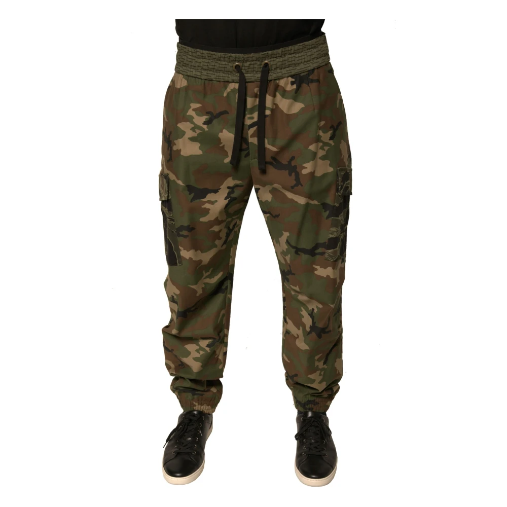 Dolce & Gabbana Men's Multicolor Camouflage Cargo Jogger Pants