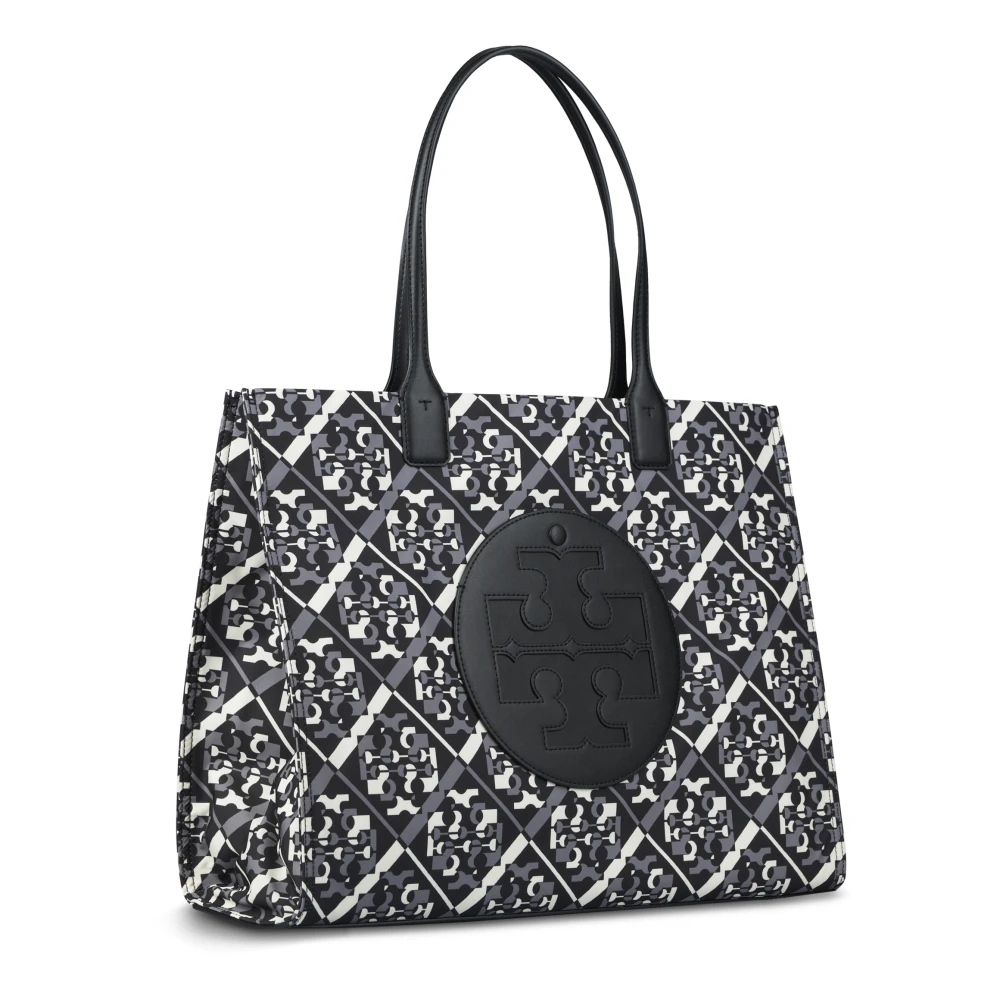 TORY BURCH Gedrukte Tote Tas voor Vrouwen Black Dames