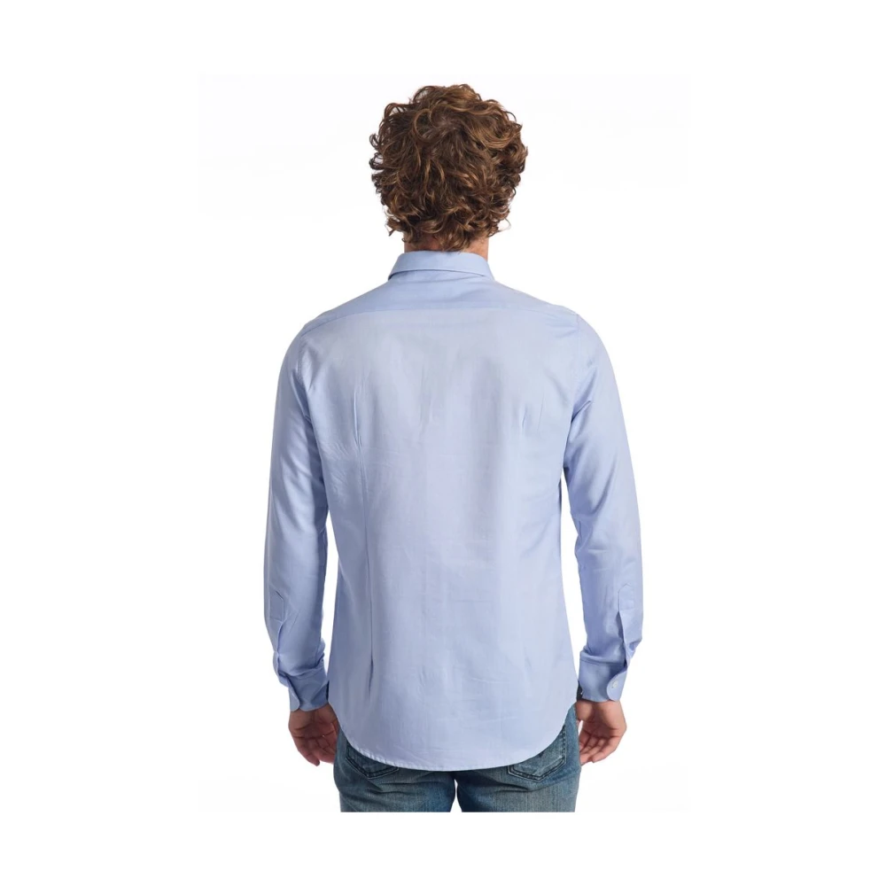 Baldinini Blauw Katoenen Overhemd Slim Fit Met Knopen Blue Heren