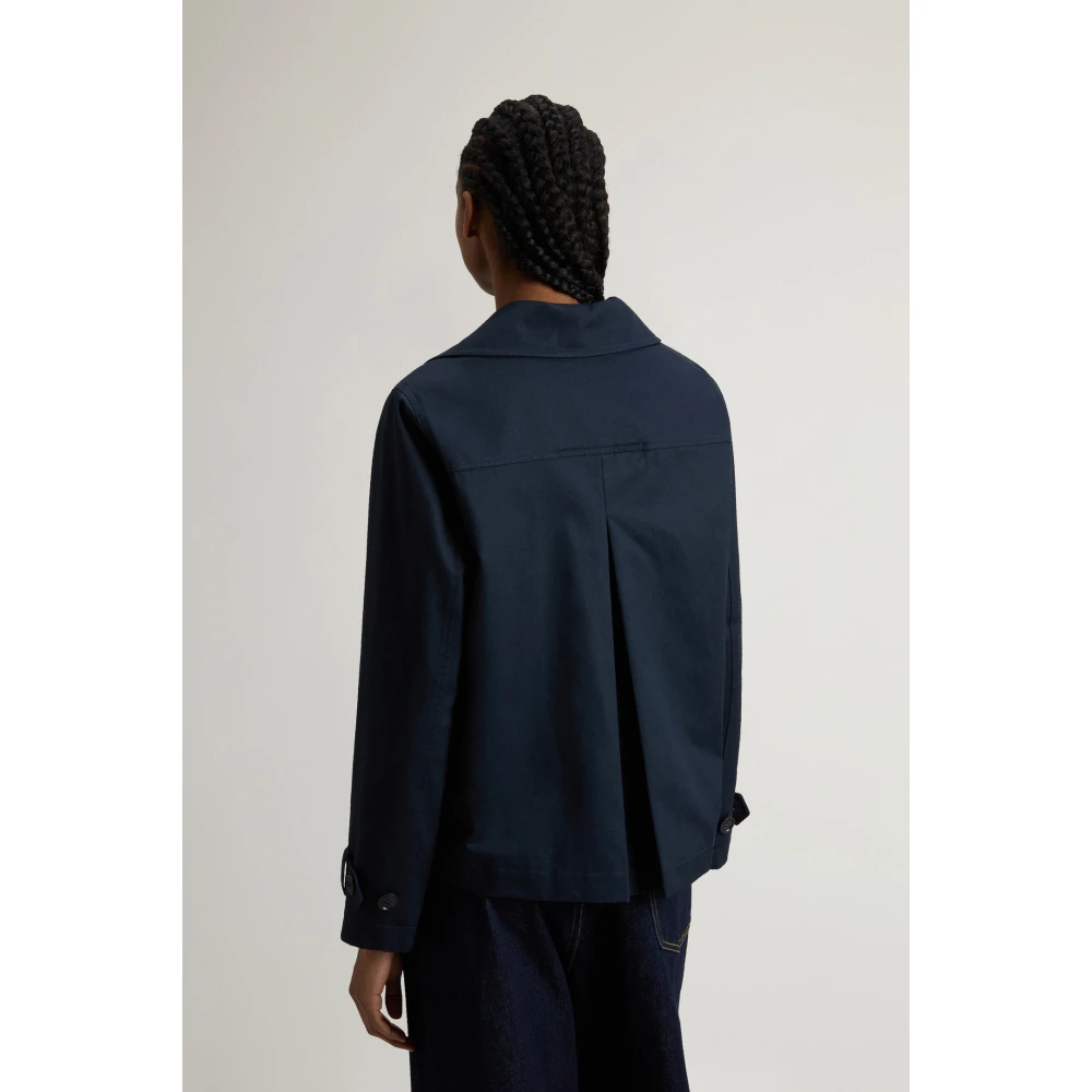 Woolrich Militaire Stijl Peacoat Blue Dames