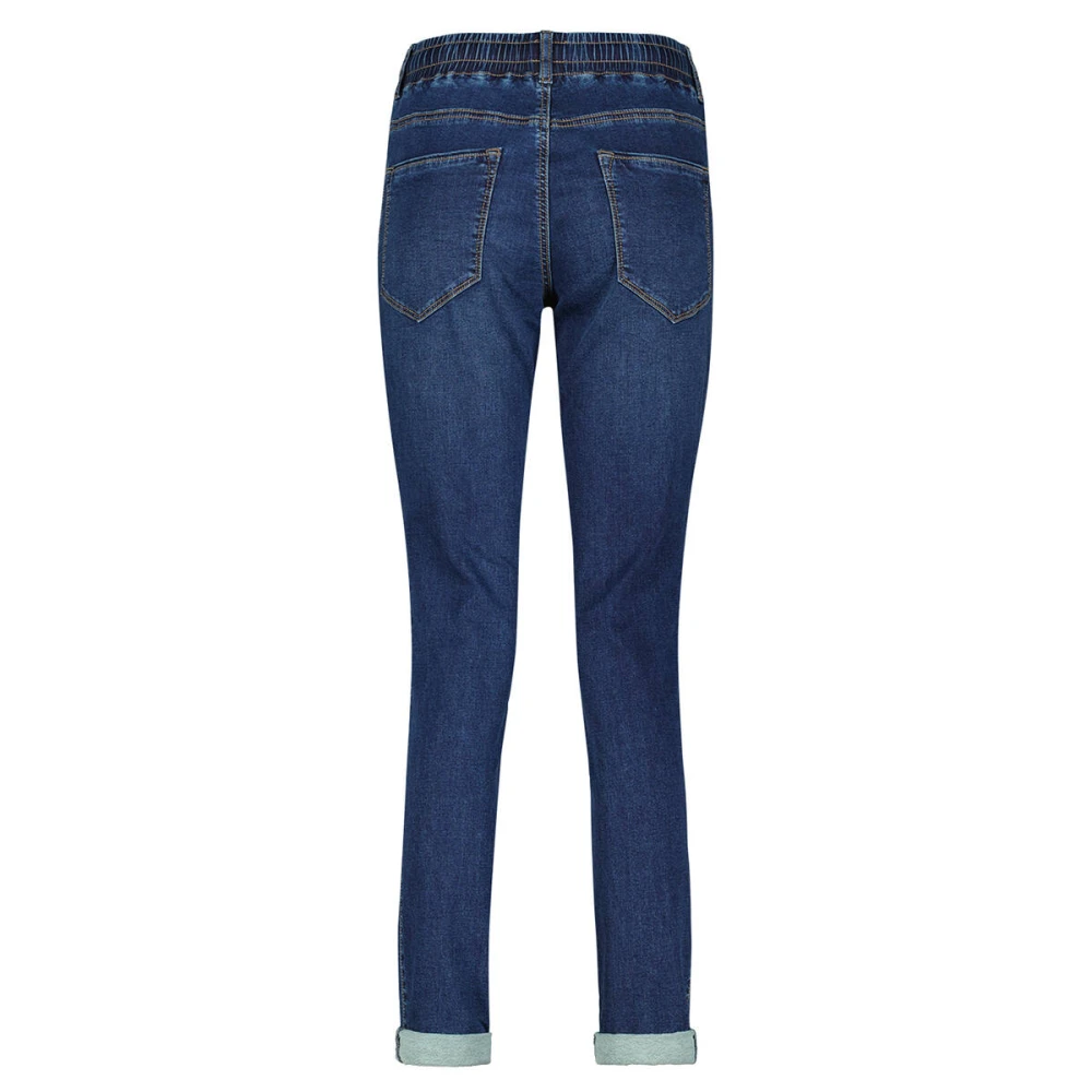 Red Button Denim Jog Jeans Tessy Style Blue Dames