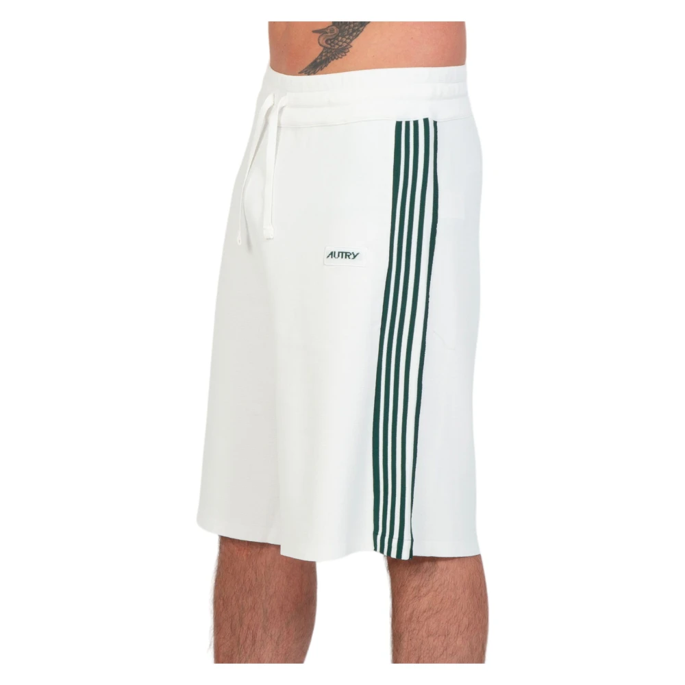 Autry Gestreepte Shorts White Heren