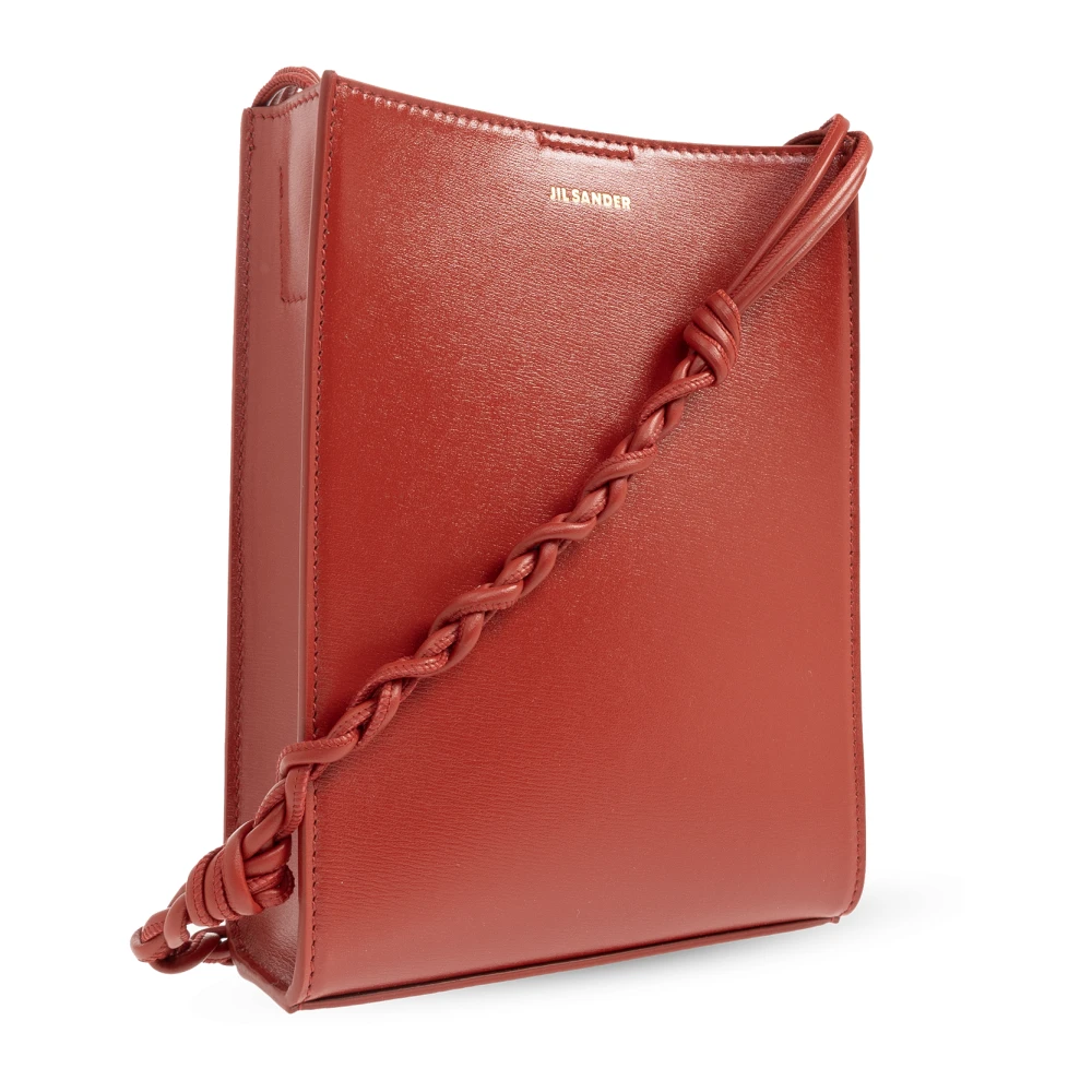 Jil Sander Tangle Kleine schoudertas met logo Red Dames