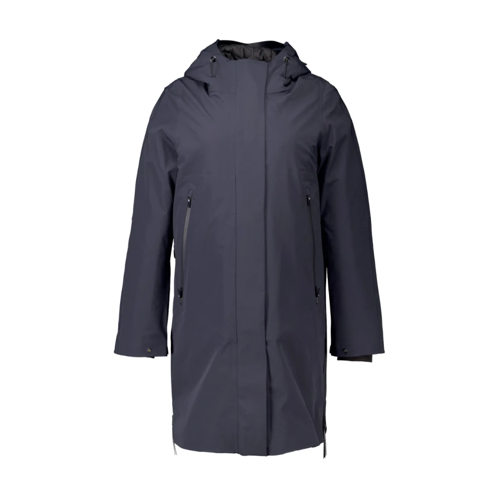 Krakatau Parka's Donkergrijze Jas Blue Dames