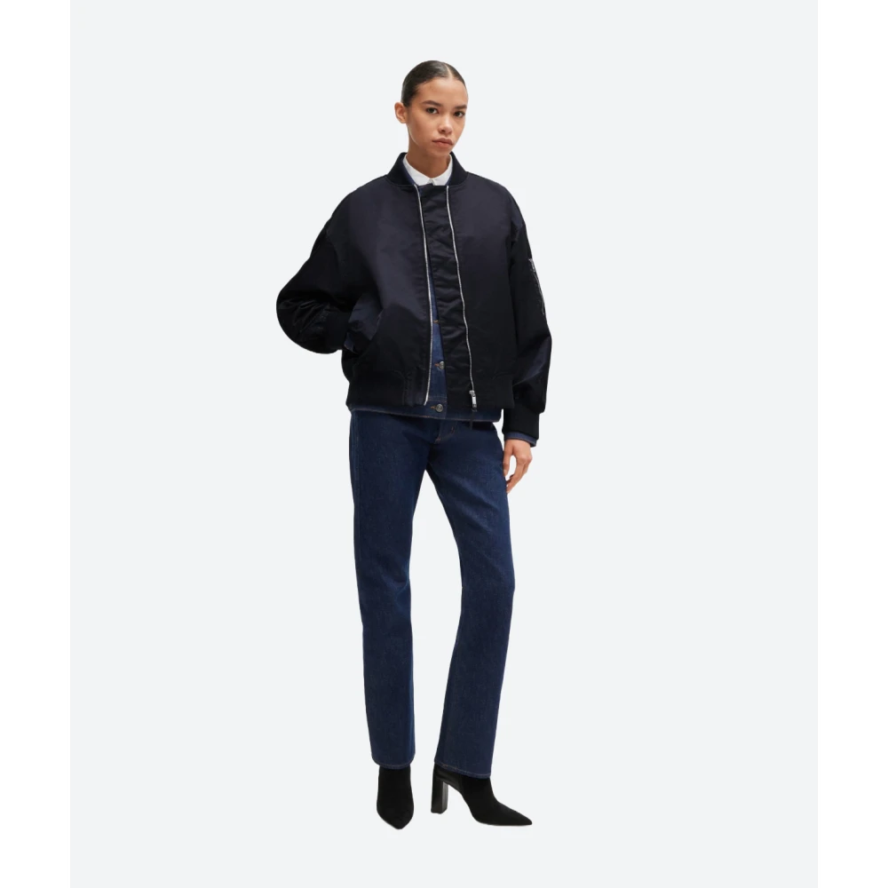 Hugo Boss Waterafstotende Bomberjack met Ritszak Blue Dames