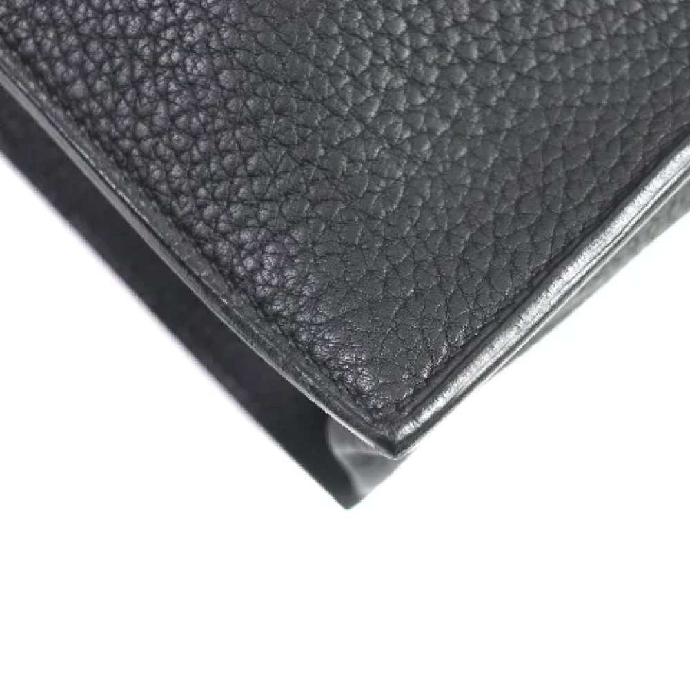Hermès Vintage Pre-owned Leather briefcases Black Heren