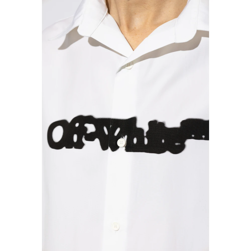 Off White Gedrukt overhemd White Heren