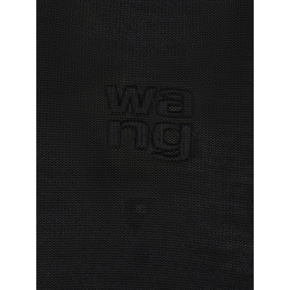 alexander wang Zwarte Logo Crew Neck Sweater Black Dames