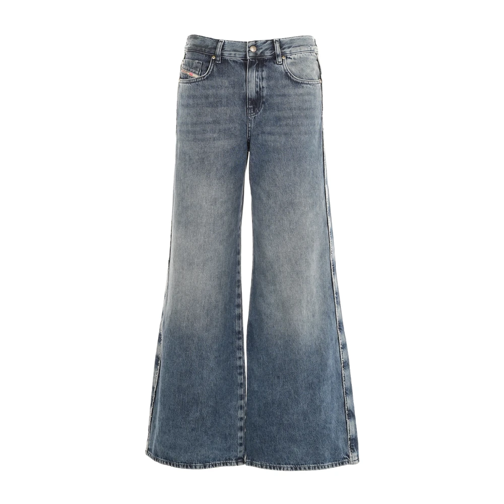Diesel Women's Blue Wide Jeans, W28, 1978 D-Akemi-S Wide Jeans