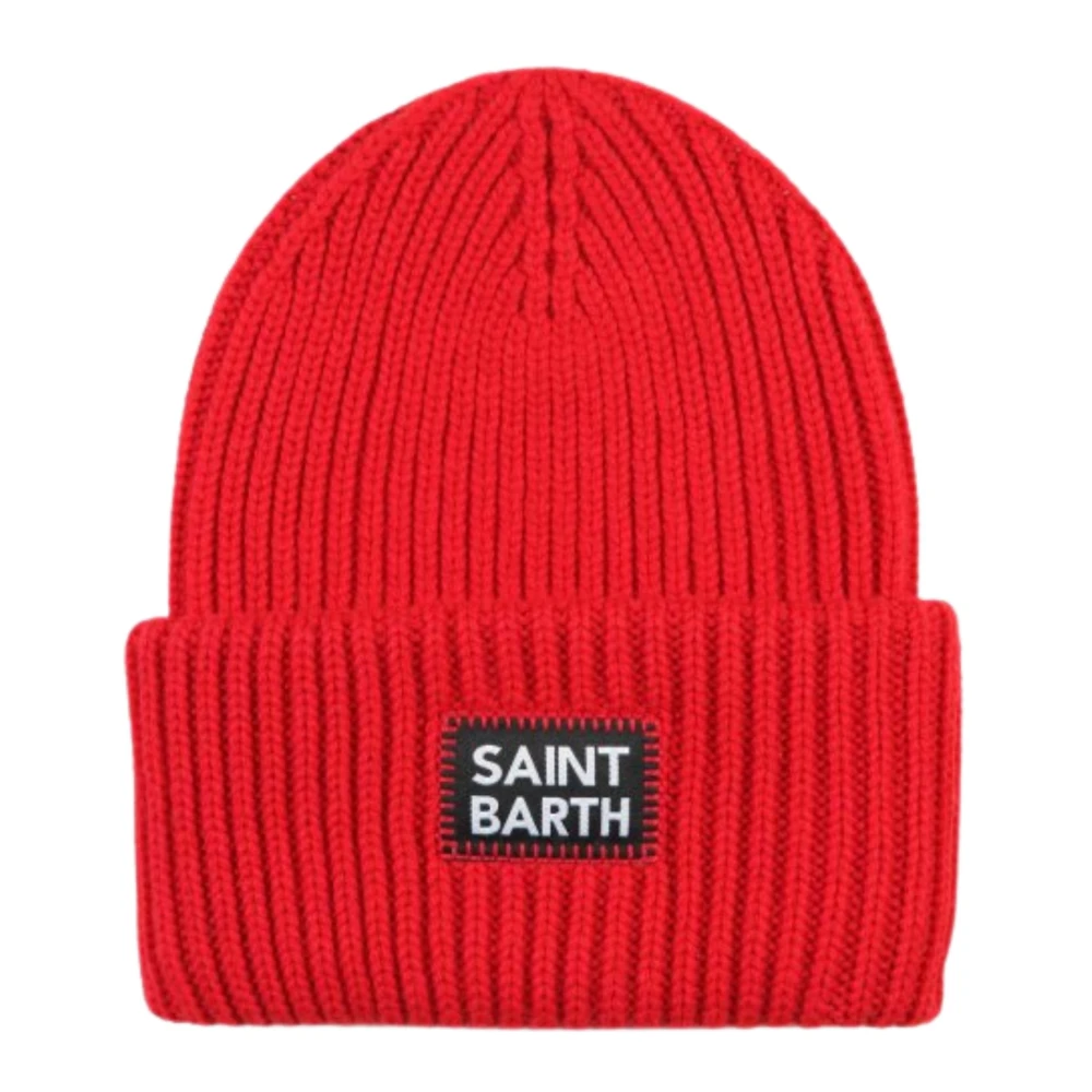 MC2 Saint Barth Rode Gebreide Muts Kinderen Red Unisex