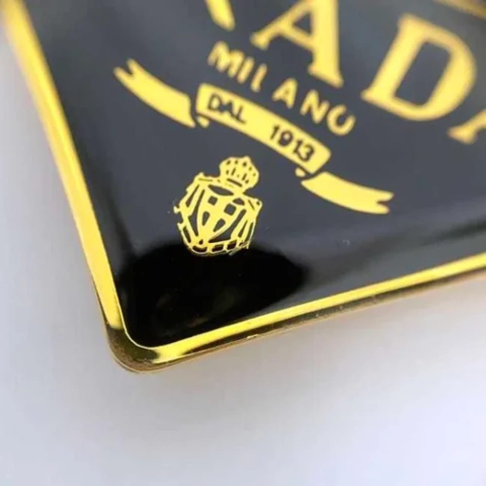 Prada Vintage Pre-owned Fabric key-holders Yellow Dames