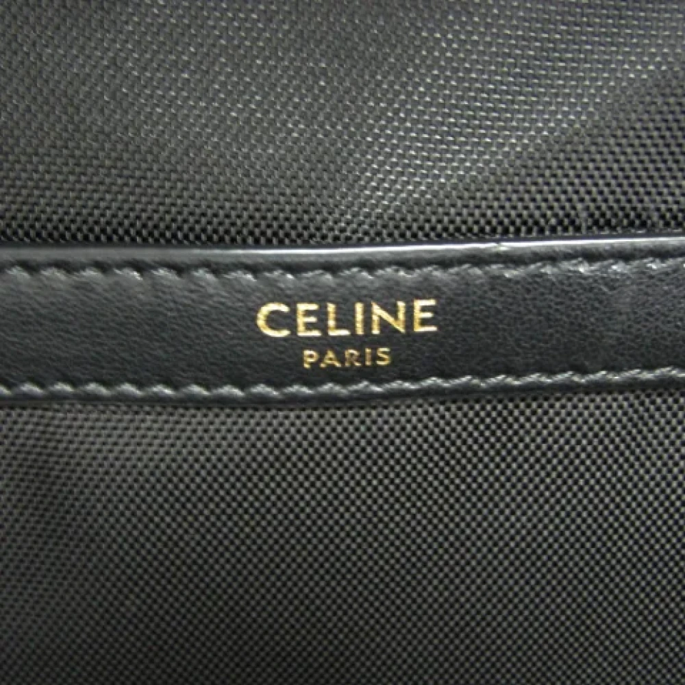 Celine Vintage Pre-owned Canvas shoulder-bags Black Dames