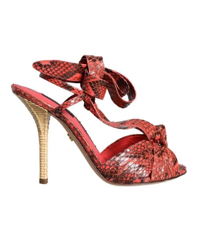 exotic-coral-leather-high-heel-sandals