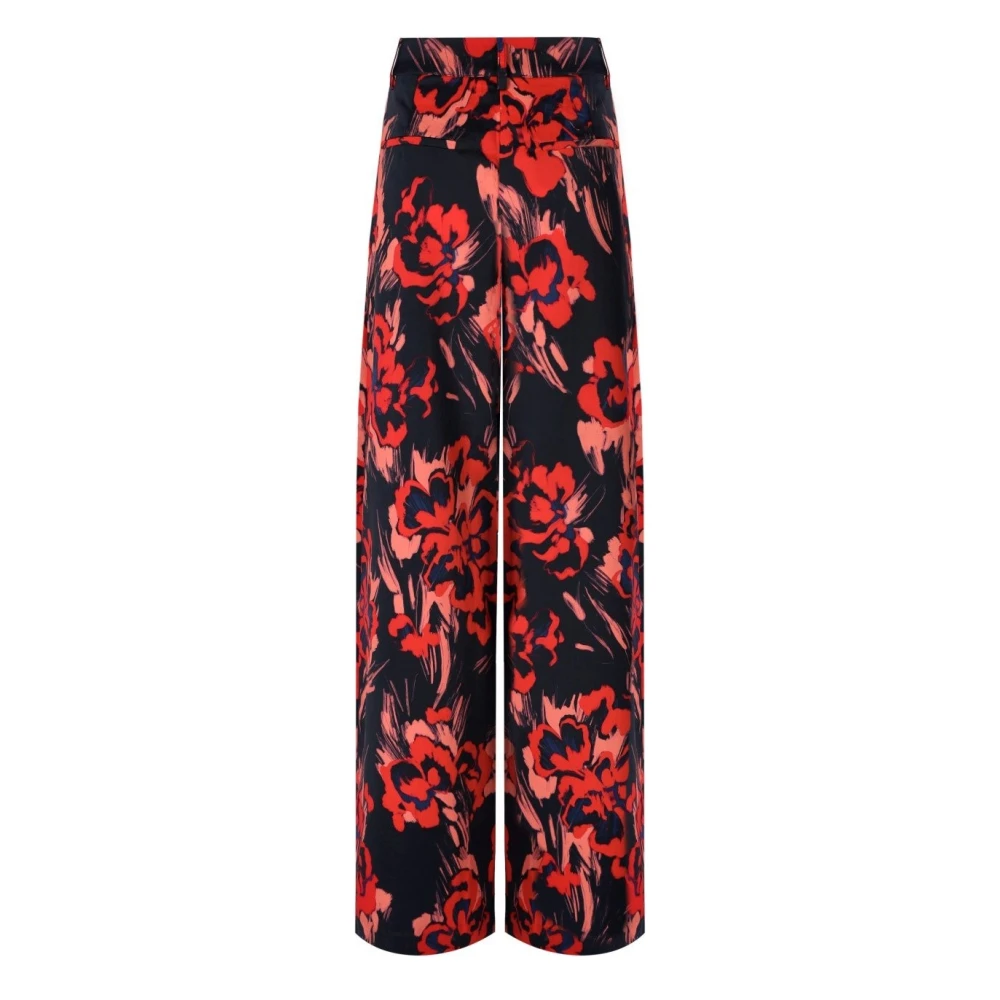 Essentiel Antwerp Blauw en rood wijde pijp broek Multicolor Dames