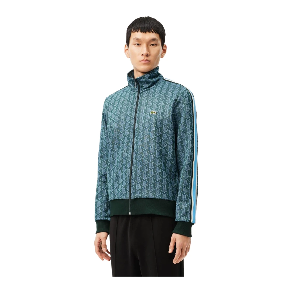 Lacoste Monogram Rits Trui Mannen Green Heren