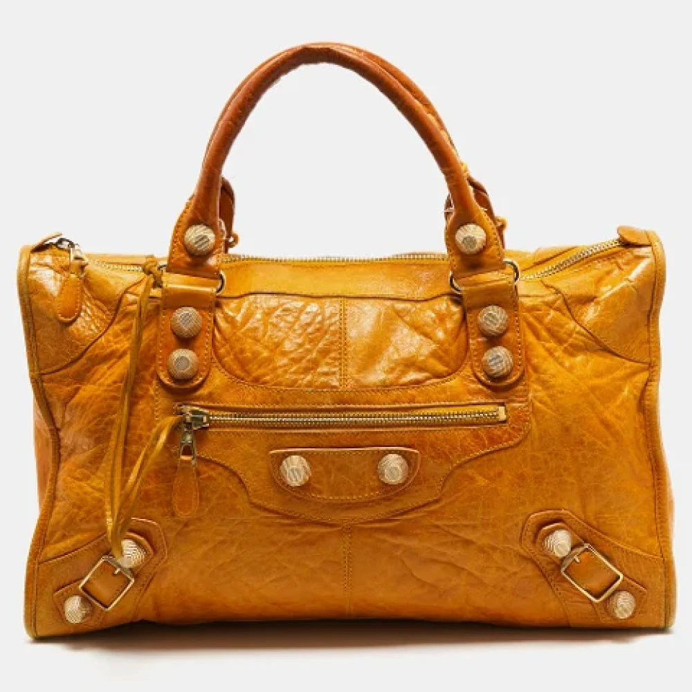 Balenciaga Vintage Pre-owned Leather balenciaga-bags Yellow Dames