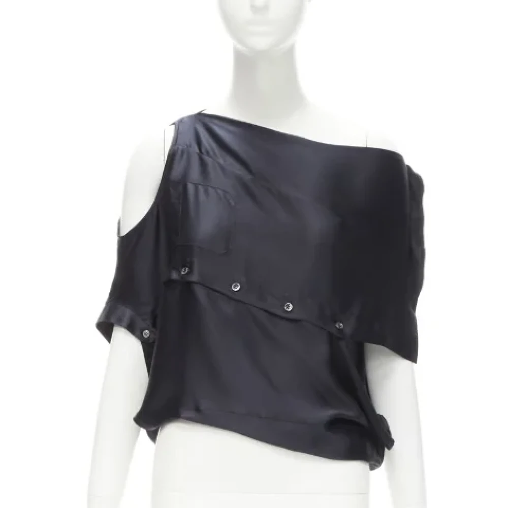 Maison Margiela Pre-owned Silk tops Black Dames