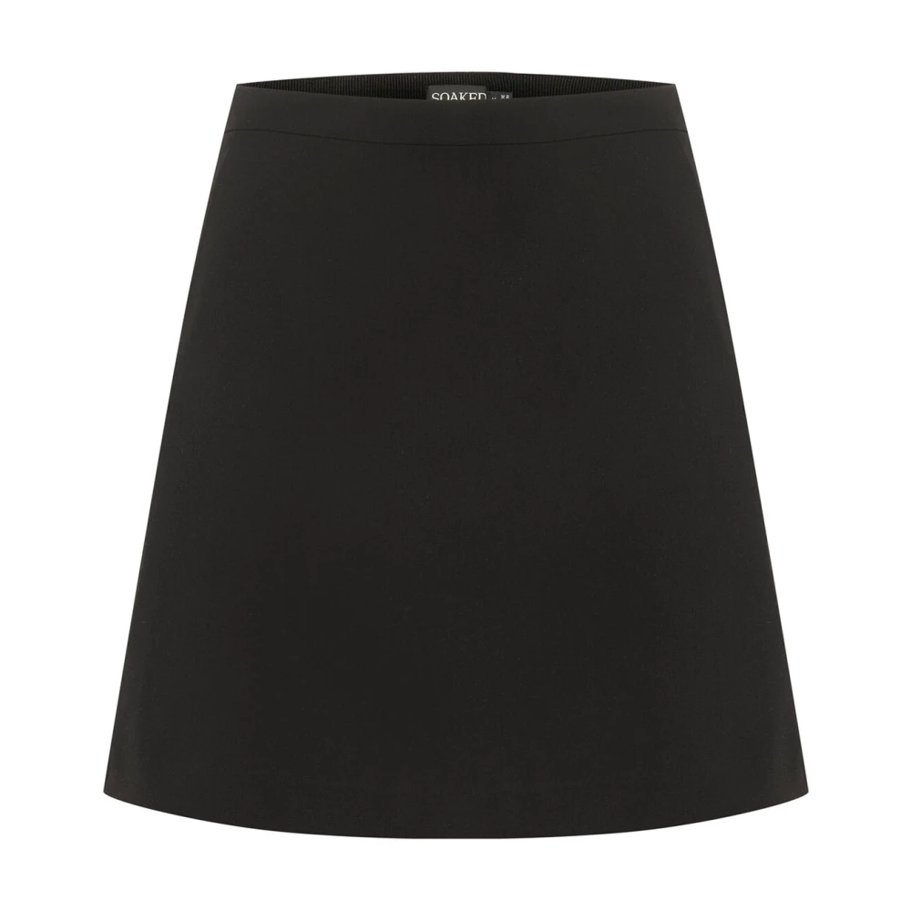 Soaked in Luxury Eenvoudige Zwarte A-lijn Rok Black Dames