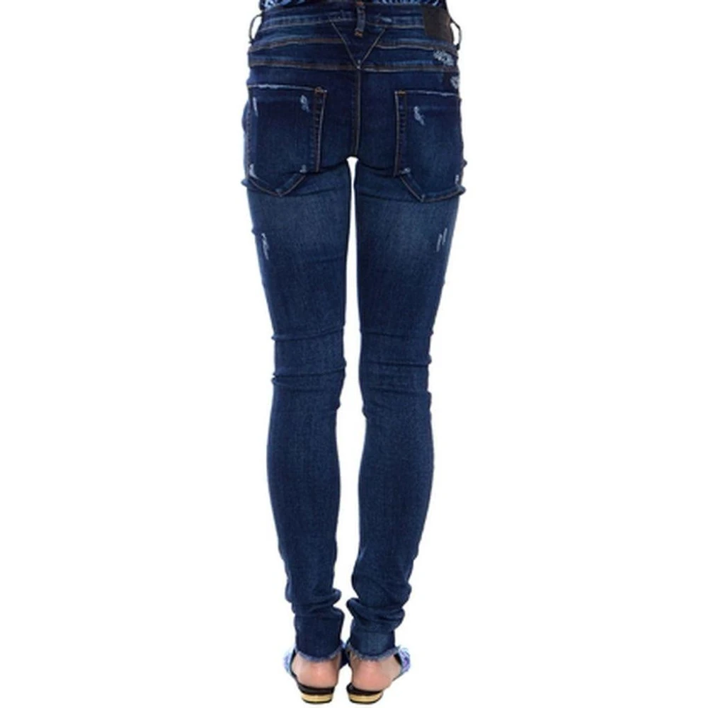 One Teaspoon Donkerblauwe Skinny Jeans Collectie Blue Dames