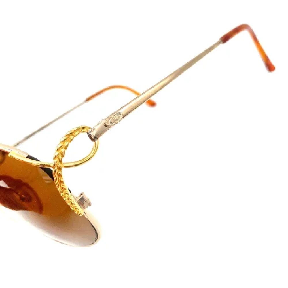 Dior Vintage Pre-owned Metal sunglasses Yellow Dames