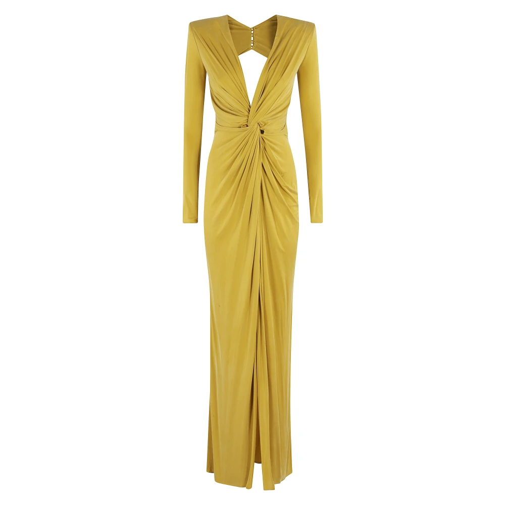 Elisabetta Franchi Elegante Jurk voor Speciale Gelegenheden Yellow Dames