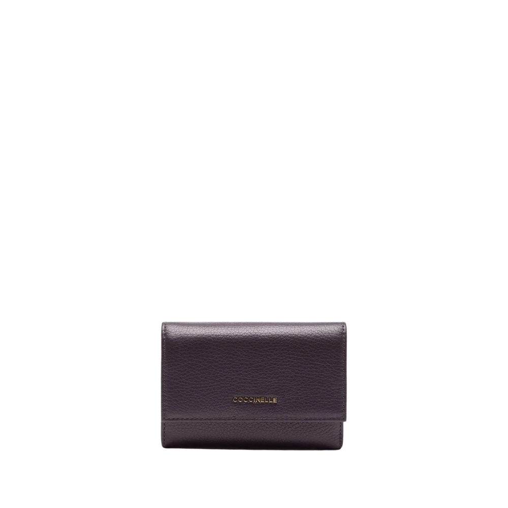Coccinelle Women's Purple Wallets & Cardholders, One Size, Metallic Soft Medium Wallet