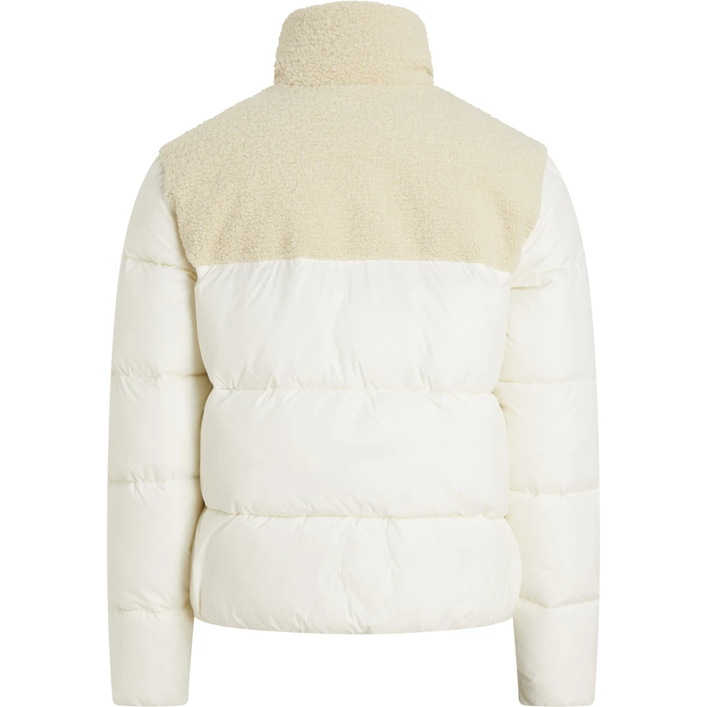 Calvin Klein Multicolor Sherpa Panel Donsjas White Heren