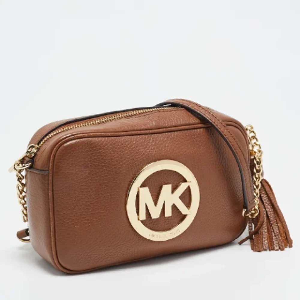 Michael Kors Pre-owned Leather crossbody-bags Brown Dames