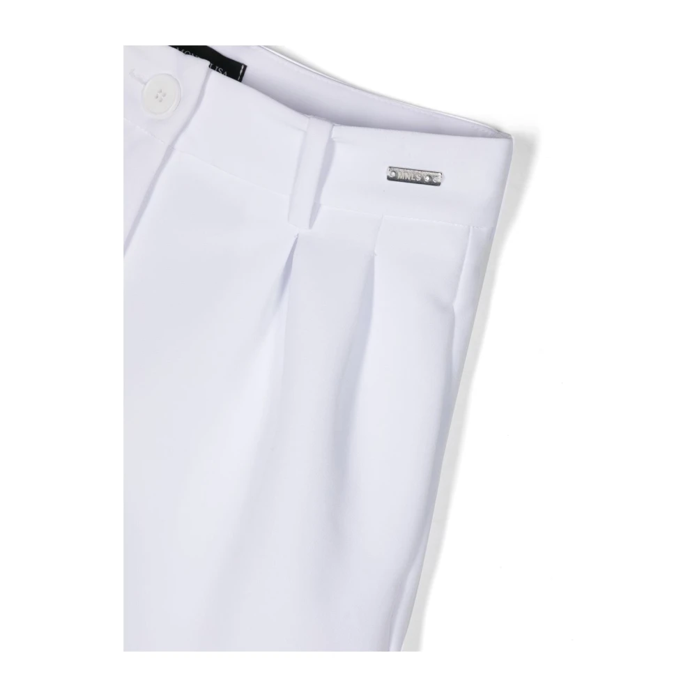 Monnalisa Witte Plooi-Detail Mini Shorts White Dames