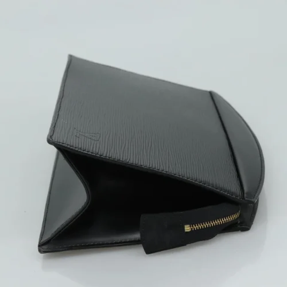 Louis Vuitton Vintage Pre-owned Leather pouches Black Dames