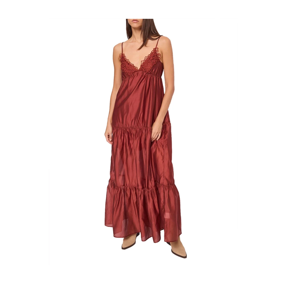 Gaudi Women's Brown Muslin Longuette Dress - Maxi Dresses - S - Dresses