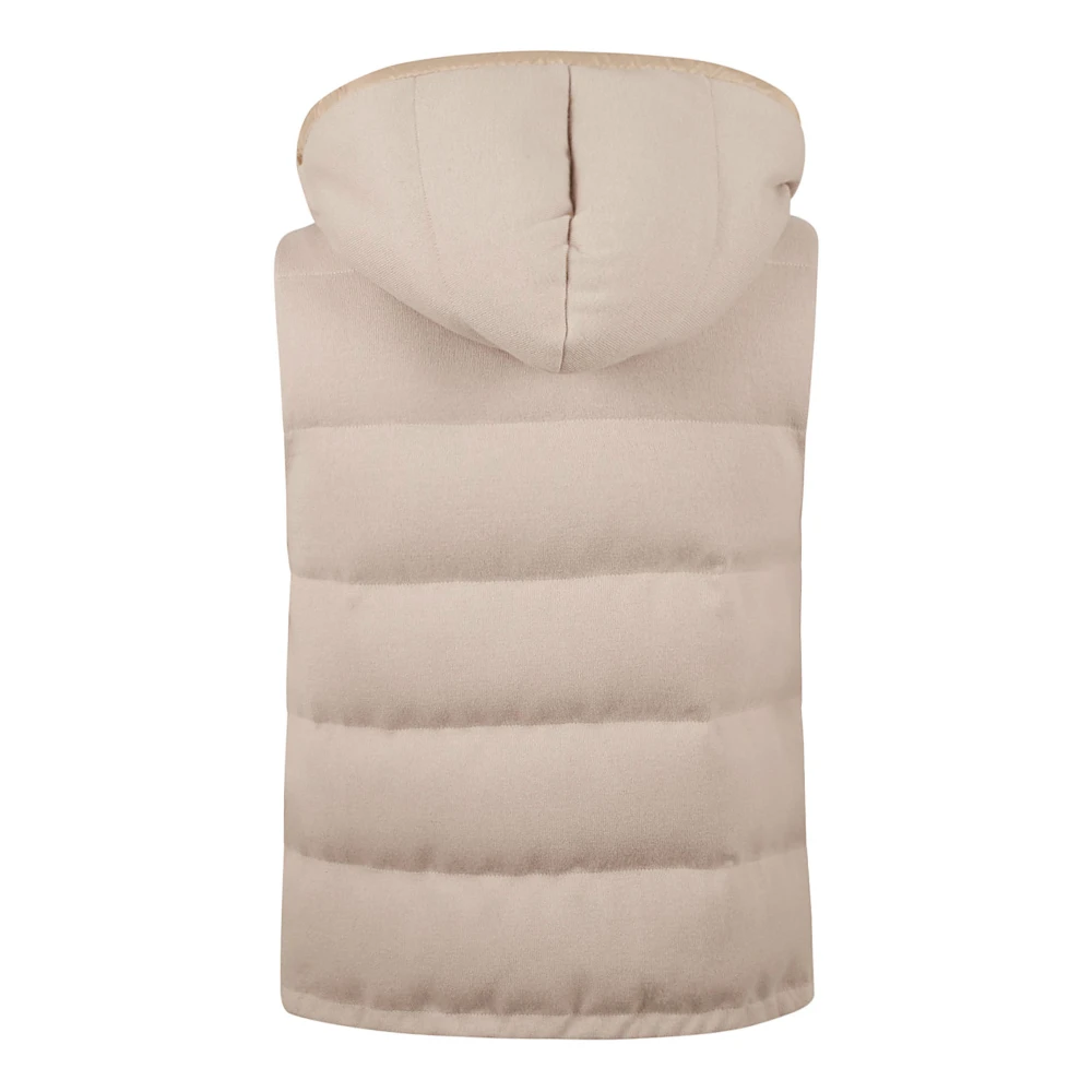 BRUNELLO CUCINELLI Gewatteerde mouwloze buitenkleding Pink Dames