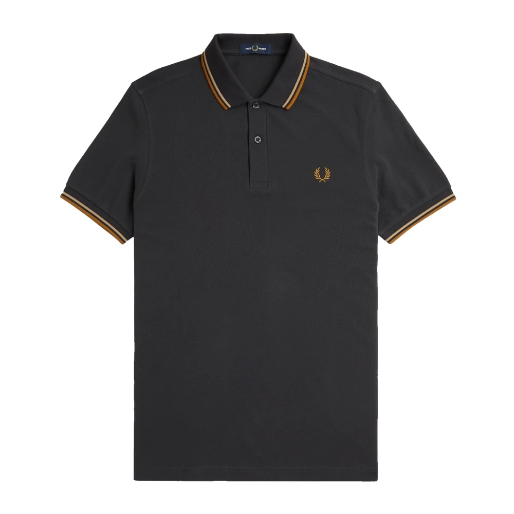 Fred Perry Slim Fit Twin Tipped Polo Gray Heren