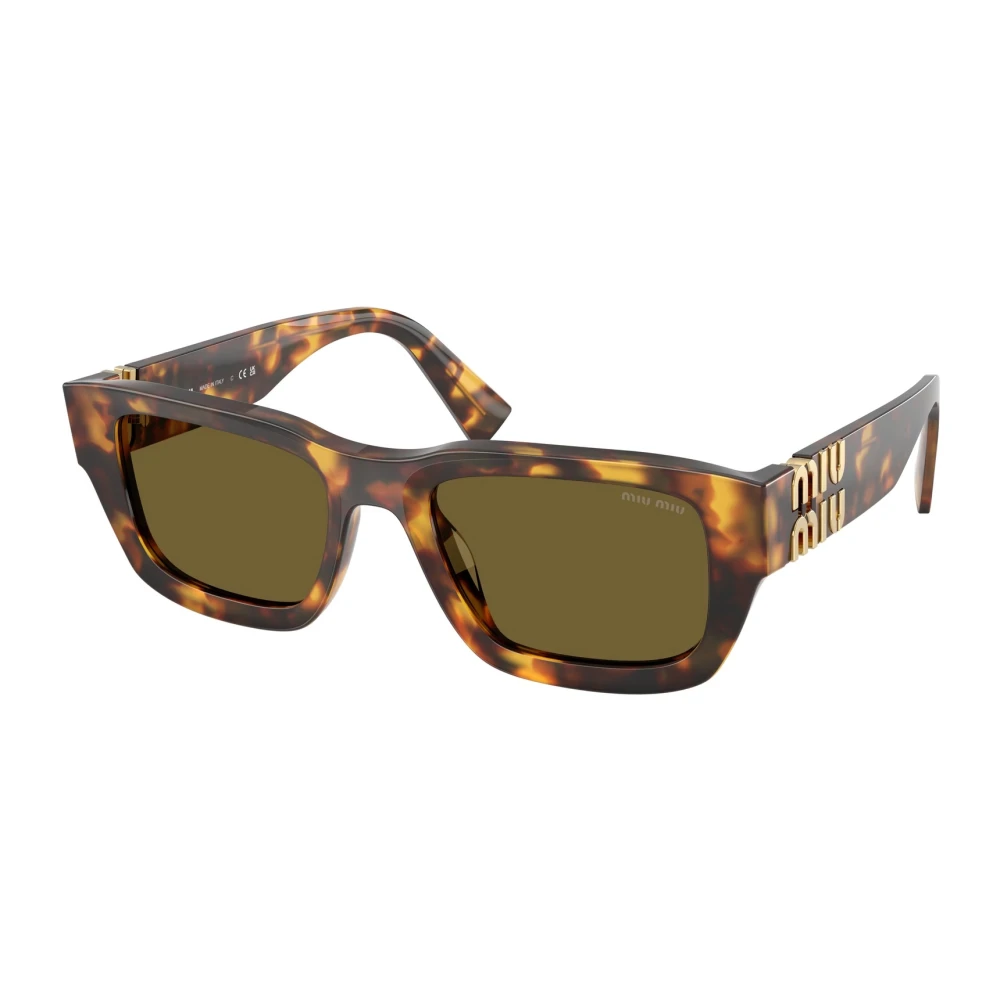 Miu Miu Brown Woman Mu C04s 14L09z Sunglasses Acetate Turtle Squared Normal - Image 3