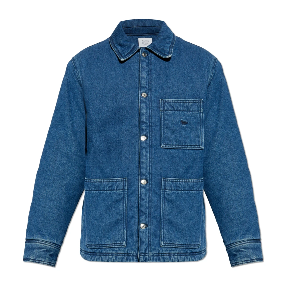 Maison Kitsuné Isolerad jeansjacka Blue, Herr