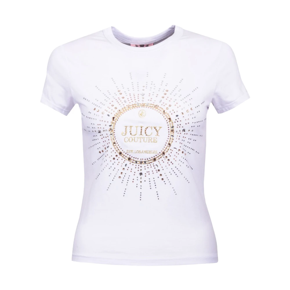 Juicy Couture Biologisch katoenen T-shirt met korte mouwen White Dames