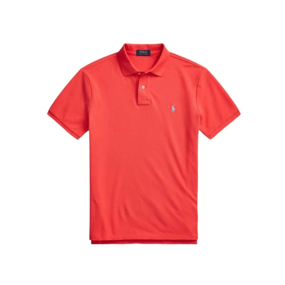 Polo Ralph Lauren Slim Fit Katoenen Polo met Korte Mouwen Red Heren
