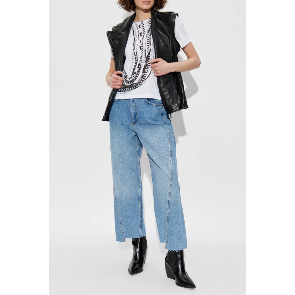 AllSaints T-shirt Metallo White Dames