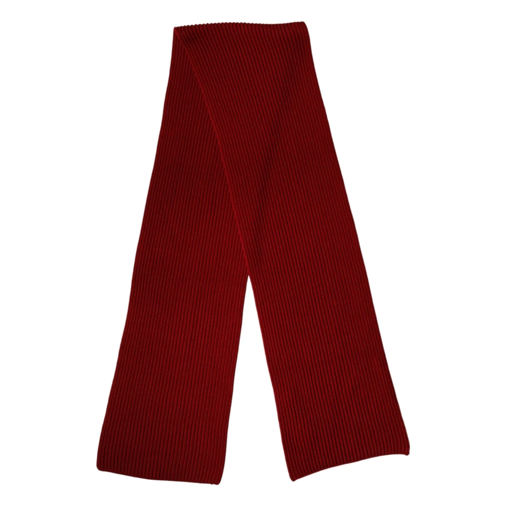 Dolce & Gabbana Knitted Neck Wrap Shawl - Female - Winter Scarves - Red - One Size - Accessories