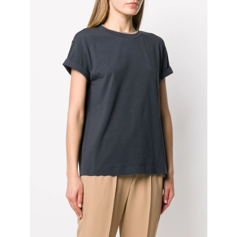 BRUNELLO CUCINELLI Stijlvolle T-shirts en Polos Blue Dames
