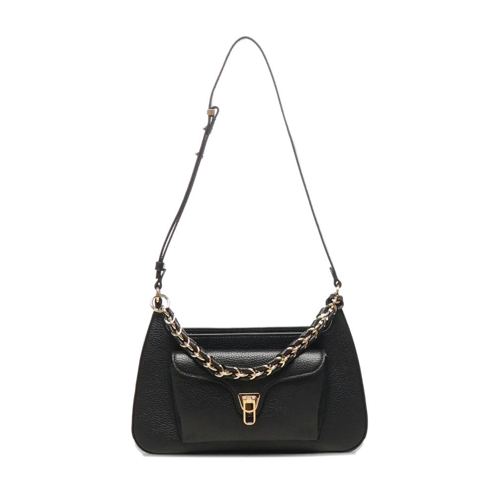 Coccinelle Black Shoulder Bags, Female, One Size, Shoulder Bag With Chain