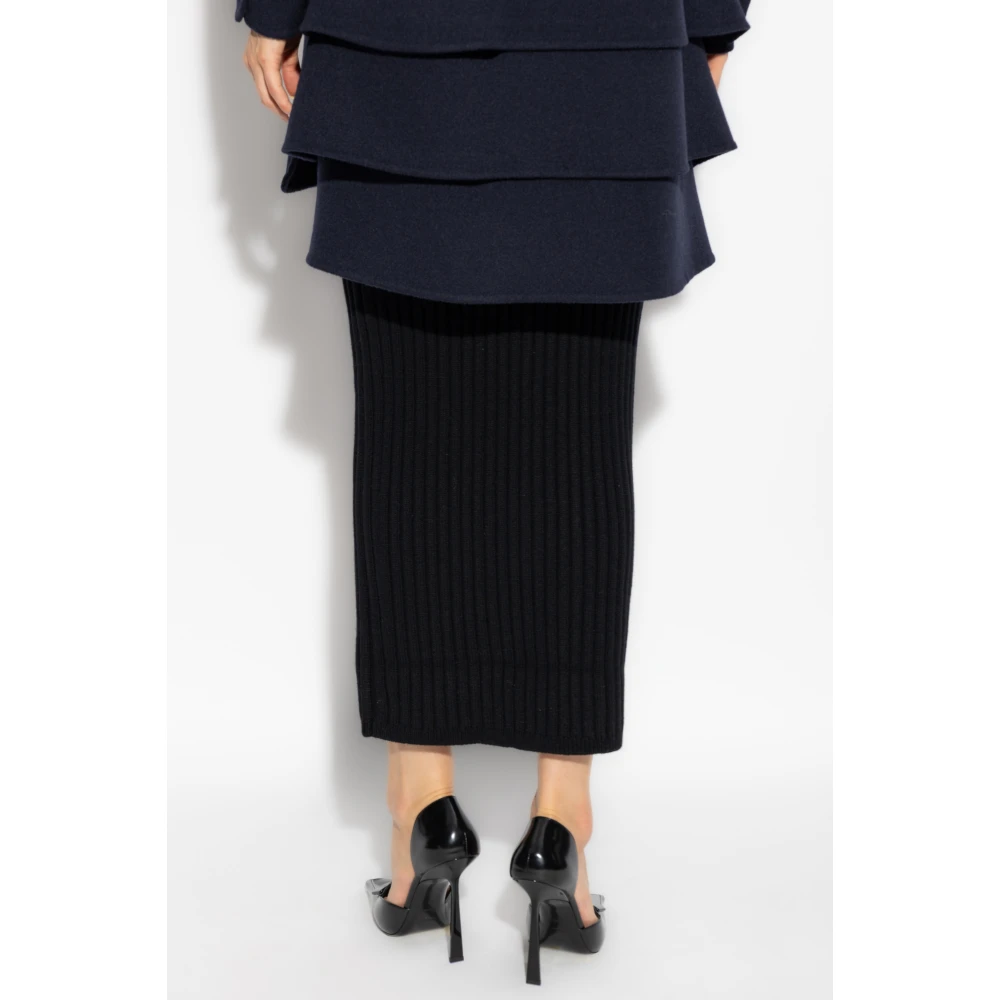 Max Mara Rok Seta Black Dames