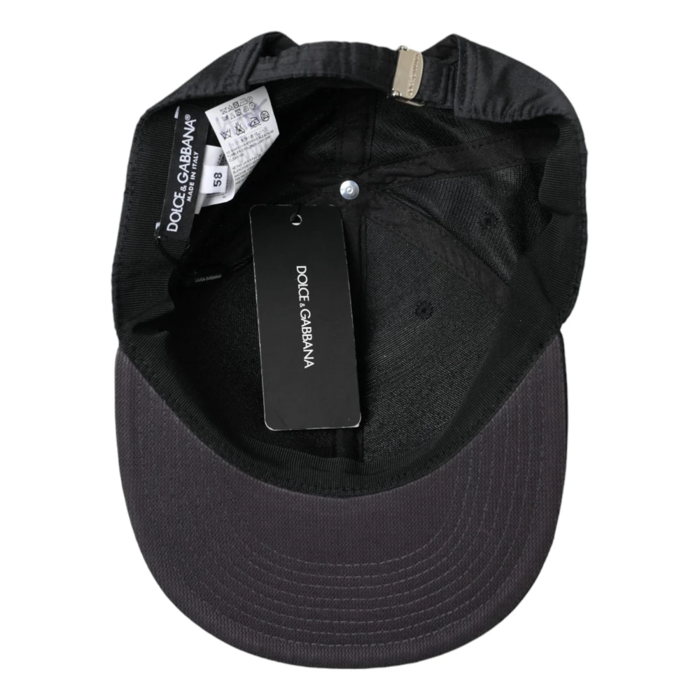Dolce & Gabbana Zwarte Logo Baseball Cap Gemaakt in Italië Black Heren