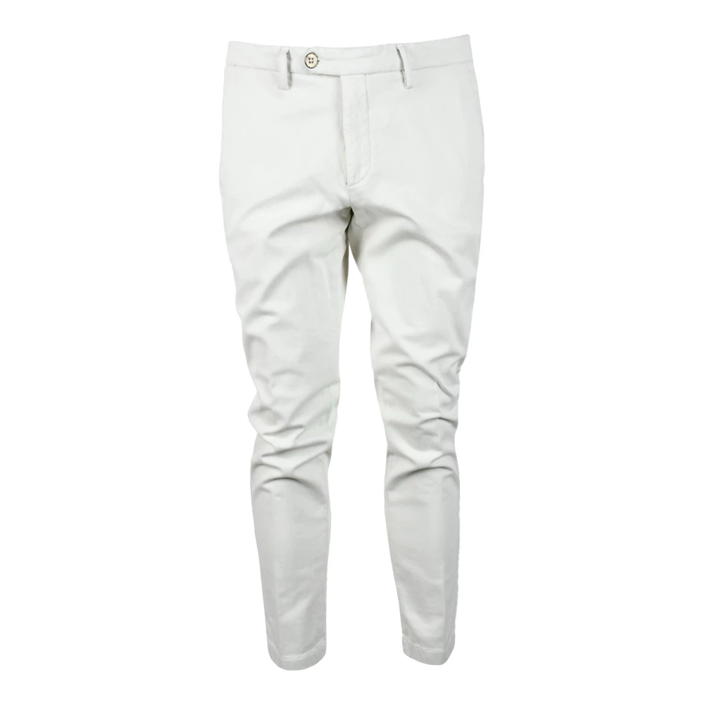 Michael Coal Katoenmix Stretch Broek White Heren