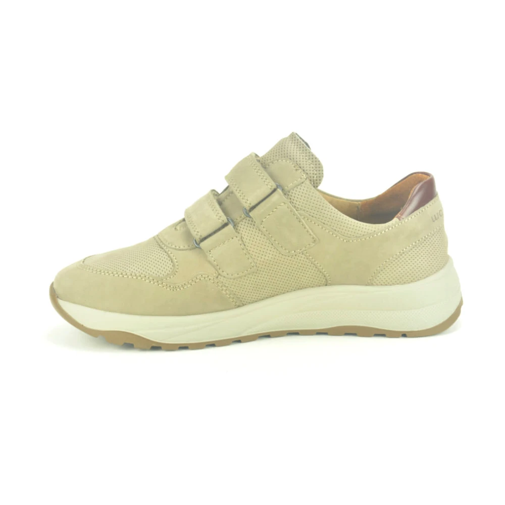 Waldläufer Taupe Nubuc Velcro Schoenen Heren Schoenen Beige