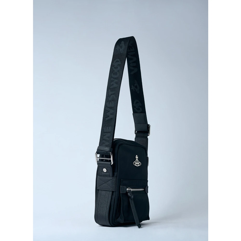 Vivienne Westwood Crossbody Tas met Logo Plaque Black Heren