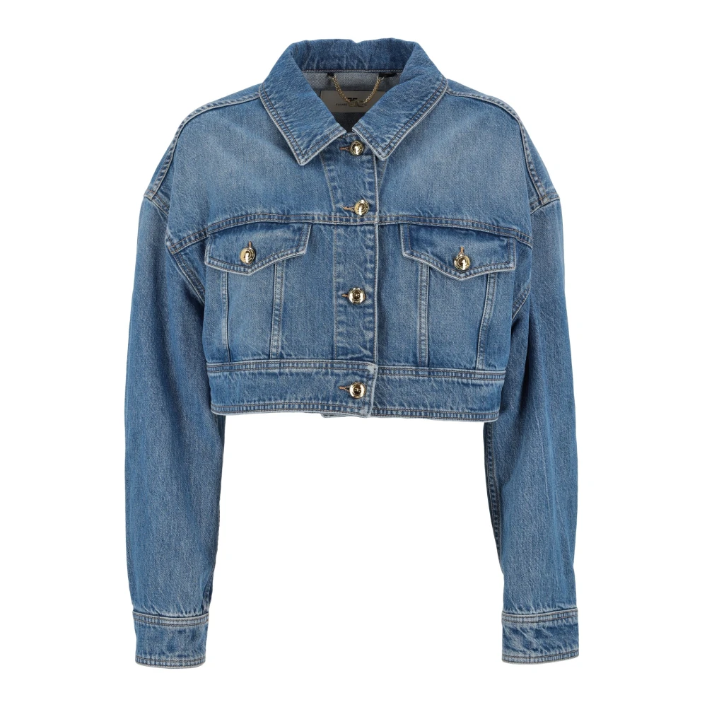 Jackets > Denim Jackets - - Elisabetta Franchi - Modalova